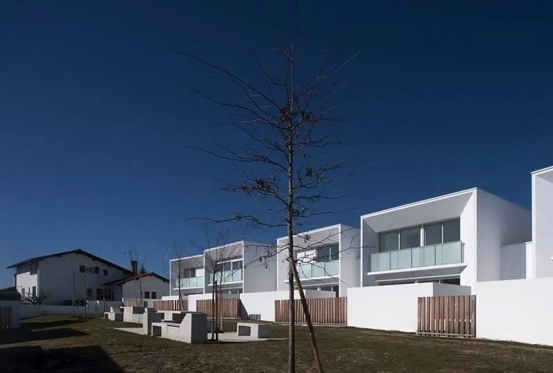 Le cœur d’îlot et les maisons de l’îlot Truillet avec leur jardin minéral protégé.