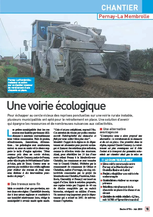 Une voirie écologique 
