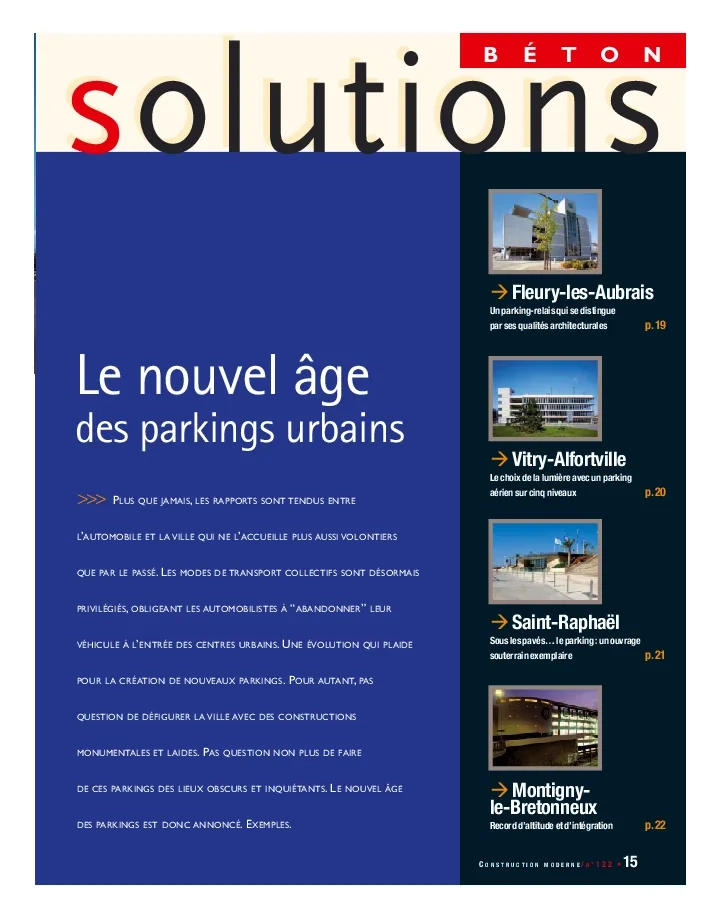 SB N°122. Le nouvel âge des parkings urbains.