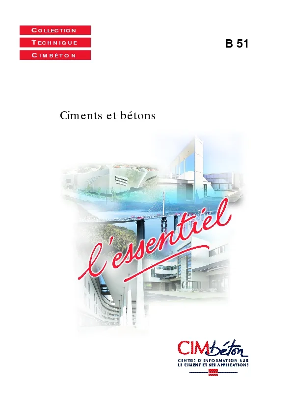 B51. Ciments et bétons