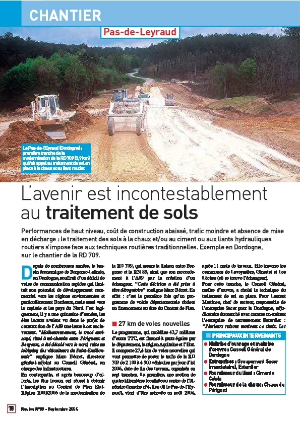 L'avenir est incontestablement au traitement des sols