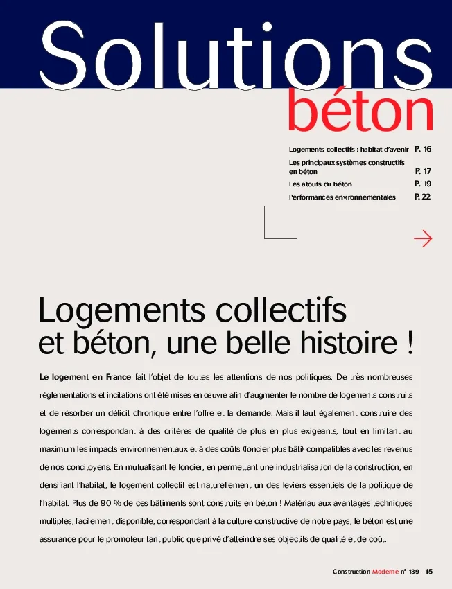 Logements collectifs et béton