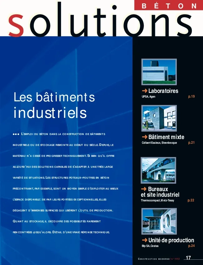 SB N°102. Les bâtiments industriels