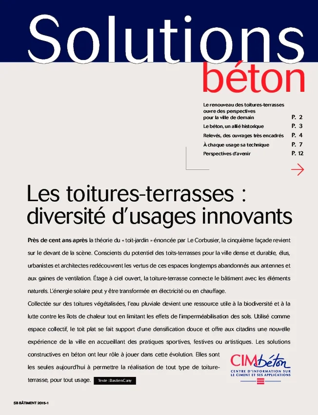 Les toitures-terrasse : une diversité d'usages innovants