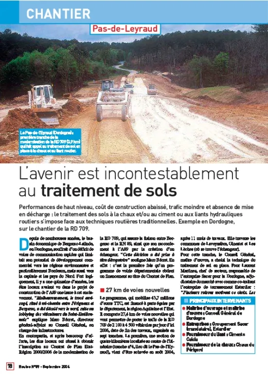 L'avenir est incontestablement au traitement des sols